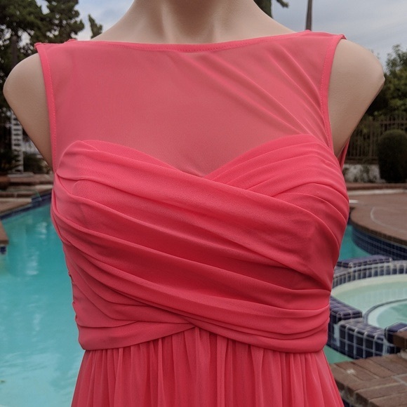 David's Bridal salmon colored formal dress - Picture 4 of 5